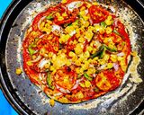 A picture of step 5 of Thin crust veggies loaded pizza.