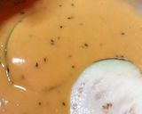 A picture of step 8 of Niramish khichuri and beguni rainy season special.