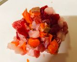 A picture of step 2 of Sashimi Fish Salad.