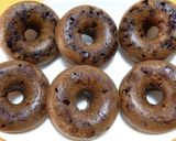 A picture of step 7 of Christmas or Valentine's Day Baked Chocolate Donuts.