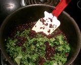 A picture of step 5 of Black Rice Risotto with Kale.