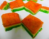A picture of step 6 of Tri colour burfi Milk powder and coconut burfi.