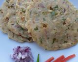 A picture of step 6 of Akki roti (rice flat bread).