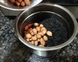 A picture of step 2 of Black sesame ladoo.