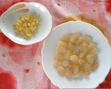 A picture of step 1 of Easy! Shiro-an (Sweet White Bean Paste) with Dried Fruits.