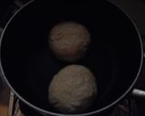 A picture of step 8 of Scone-Style Biscuits in a Microwave and a Frying Pan.
