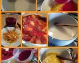 A picture of step 4 of AMIES Strawberry Orange Chocolate Cake.