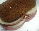 A picture of step 5 of Salami on rye.