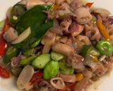 Foto langkah ke 9 dari resep Oseng Cumi Asin Pete.