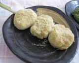 A picture of step 4 of Okara Mochi with Rice Bran.