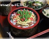 A picture of step 8 of Canned Mackerel Chirashi Sushi.