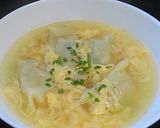 A picture of step 7 of Easy Egg Drop Gyoza Soup.