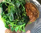 Foto langkah ke 4 dari resep Bayem rebus sambel kukus.