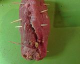 A picture of step 4 of braciole.