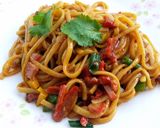 A picture of step 6 of Spicy Dry Noodle Street Food.