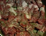 A picture of step 2 of Stir-Fry Beef with Gochujang, Garlic and Miso.