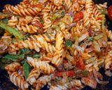 A picture of step 4 of Baked Cheesy Pasta with Tomato, Basil and Veggies.