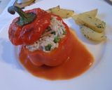 A picture of step 24 of Authentic Turkish Dolma (Rice-Stuffed Peppers).