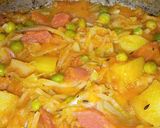 A picture of step 4 of Cabbage Carrots peas & potato vegetable.
