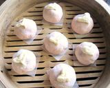 A picture of step 7 of Super Easy! Red and White Heart Manju (Steamed Buns) for Valentine's Day.