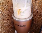 A picture of step 2 of An Avocado and Almond thick shake.