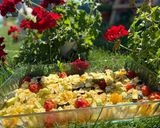 Pas rețetă Dovlecei cu roșii și parmezan la cuptor! 5 fotografie
