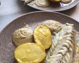 Foto del paso 10 de la receta: Corvina a la plancha con salsa de galeras...y patatas asadas en siete minutos