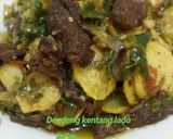 Foto langkah ke 8 dari resep Dendeng batokok + kentang cabe hijau.