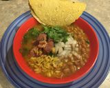 A picture of step 6 of Steak In Green Chile Sauce Soup (Carne En Su Jugo).