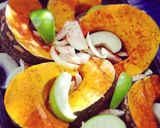 A picture of step 2 of Matt Preston's Pumpkin Soup with Parmesan Crisps.