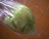 A picture of step 2 of Celery Pickles.