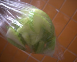 A picture of step 2 of Celery Pickles.