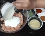 A picture of step 1 of Chicken shawarma pockets.