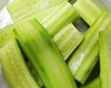 A picture of step 1 of Chinese-style Cold Cucumbers.