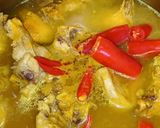 Gambar langkah 2 resipi Ayam Masak Lemak Cili Padi dan Cili Merah.