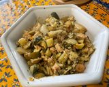 A picture of step 13 of Pork Sauté with Fennel and Cheesy Zucchini.