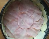 Cheddar sajtos krumplitorta, fokhagymás sajtszósszal recept fázis 3 fotója