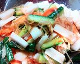 A picture of step 4 of Mul (Water) Kimchi Instant Pickles.