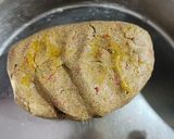 A picture of step 3 of Mixed flour poori.