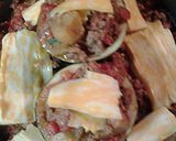 A picture of step 6 of Stuffed eggplant with the trimmings.