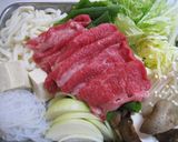 A picture of step 1 of Sukiyaki and Warishita (Sukiyaki Sauce).