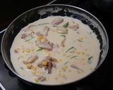 A picture of step 2 of Chicken and Corn Cream Spaghetti.