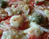 A picture of step 10 of Sig's Potato Cake Pizza.