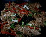 A picture of step 3 of Kanya's Pork with Garlic and Pepper.