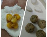 A picture of step 3 of Corn Cheese beet balls.