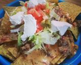 A picture of step 6 of Yummy Homemade Queso Dip Nachos.