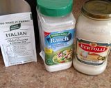 A picture of step 1 of Alfredo porkchops.