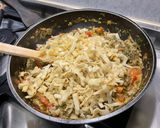 Une image de l'étape 14 de Nouilles à l'oseille, tomates, ail, crème et persil.