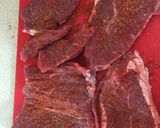 A picture of step 1 of Quick Strip Beef.
