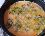 A picture of step 2 of Egg Omelette with Green Onions.